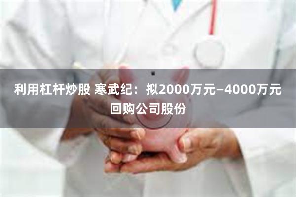 利用杠杆炒股 寒武纪：拟2000万元—4000万元回购公司股份