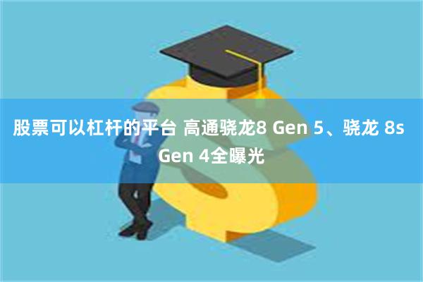 股票可以杠杆的平台 高通骁龙8 Gen 5、骁龙 8s Gen 4全曝光