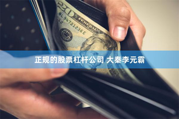 正规的股票杠杆公司 大秦李元霸