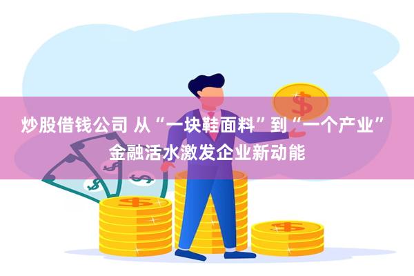 炒股借钱公司 从“一块鞋面料”到“一个产业” 金融活水激发企业新动能